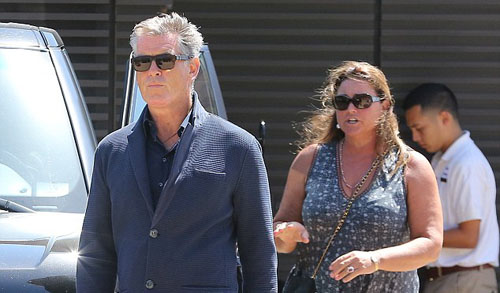 Pierce Brosnan with his wife